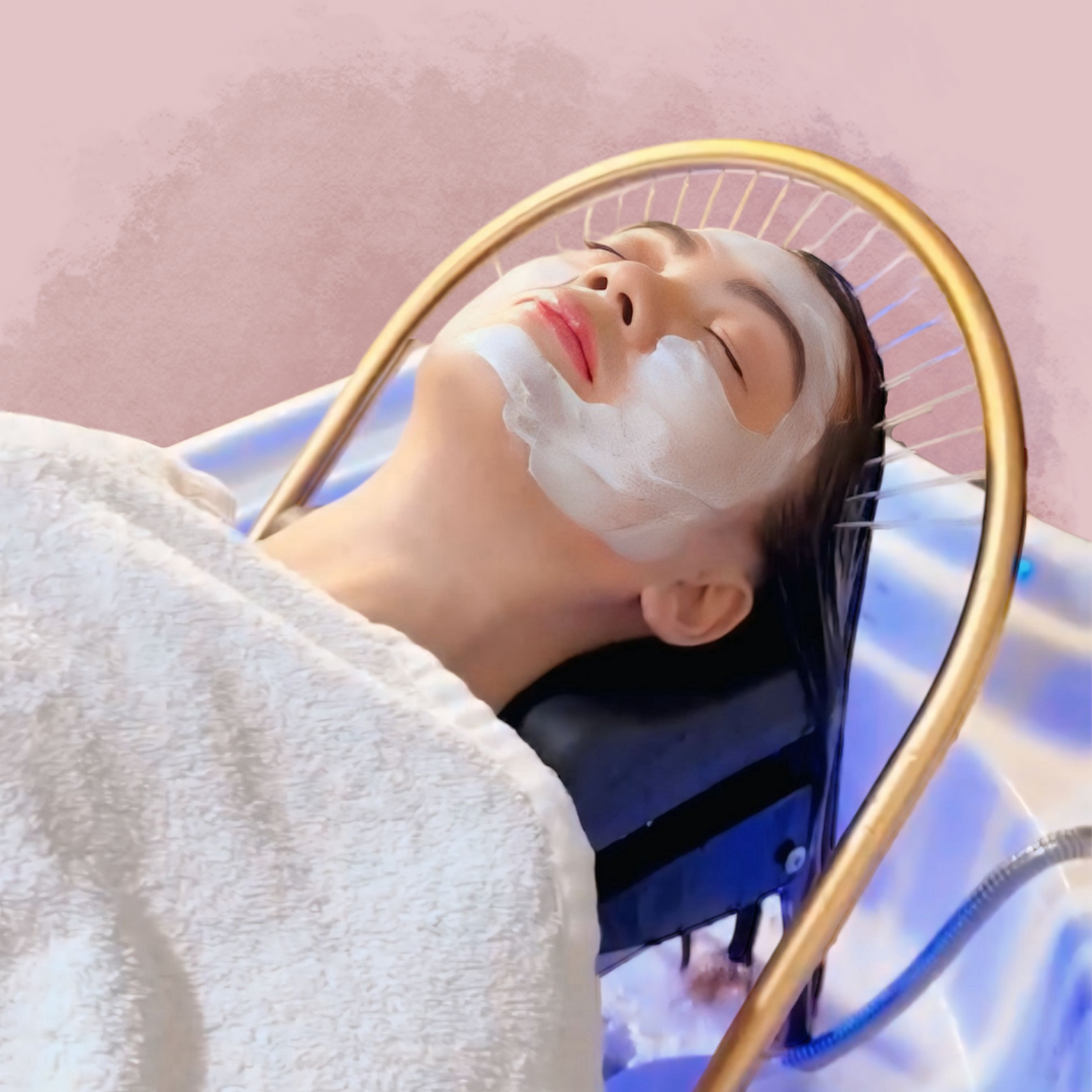 Achieve your glow with the rejuvenating Water Head Spa with basic facial at Serenease Aesthetic and Wellness Studio.