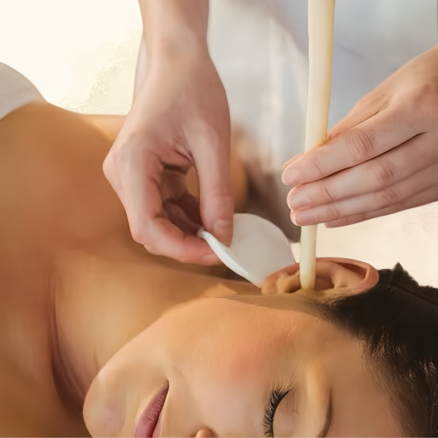 Indulge in the soothing Ear Candle therapy at Serenease, a gentle and relaxing treatment that promotes ear health and well-being.